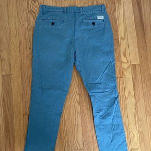 NORSE PROJECTS Aros Heavy Chino Cotton Pants Sz 33 x 32 Navy Blue